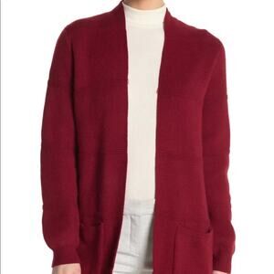 Joseph A Red Textured Open Cardigan Size Medium